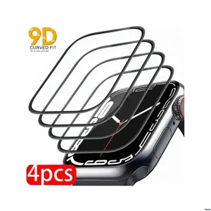 4PCSCeramicFilmCompatibleWithAppleWatch9876SE545MM41MM42MM44MM40MM38MMScreenProtectorCompatibleWithAppleWatchUltra49MMNotGlassAsAGiftForStudentsReturningToSchool