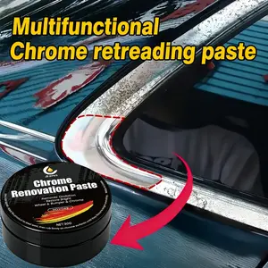 Chrome Repair Paste for Cars, Universal Metal Oxidation Restorer, Polishing Solution for Door Handles, Windows, Bumpers, Professional Results
