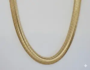 (1-1633) Gold Laminate - 10mm Magic Herringbone Link Chain - BGF