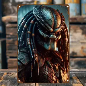 Predator Movie Metal Sign, Vintage Predator Movie Metal Sign, Wall Decor, Home Decor, Room Decor, Bar Decor, Outdoor Decor, Bathroom Wall Art, Wall Art, Ornaments