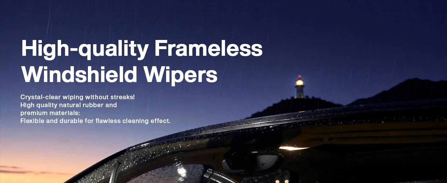 "+" Windshield Wipers with  Inch Rear Wiper Blade Replacement for RAV Original Factory QualityTop Lock Wipers(Pack of )