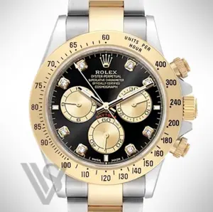 Rolex Daytona 18K Yellow Gold & Oyster Steel Black Dial