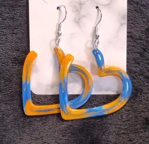 Florida Gator Heart Earrings
