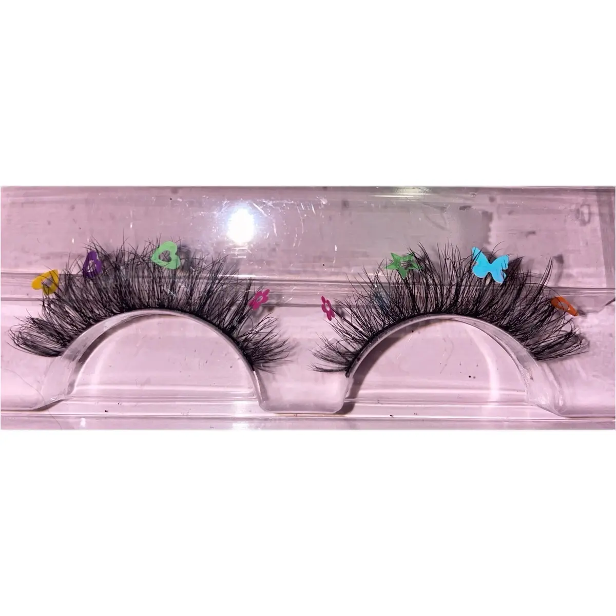 Eyelash Strips with cute stars, hearts, flowers, and butterflies, Cosmetic