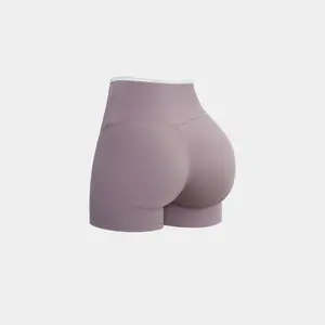 MFVIM women’s high-waisted yoga leggings, athletic design suitable for all seasons, solid-color patterned training and running shorts, sporty casual shorts