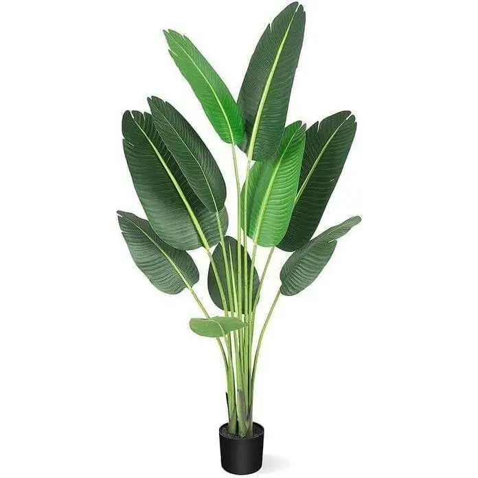 GARVEE 6ft Artificial Plants Indoor - Premium Simulated Silk Fabric, No Maintenance Required, Adjustable Branches, Realistic Look, Easy to Assemble - Ideal DéCor for Home or Office