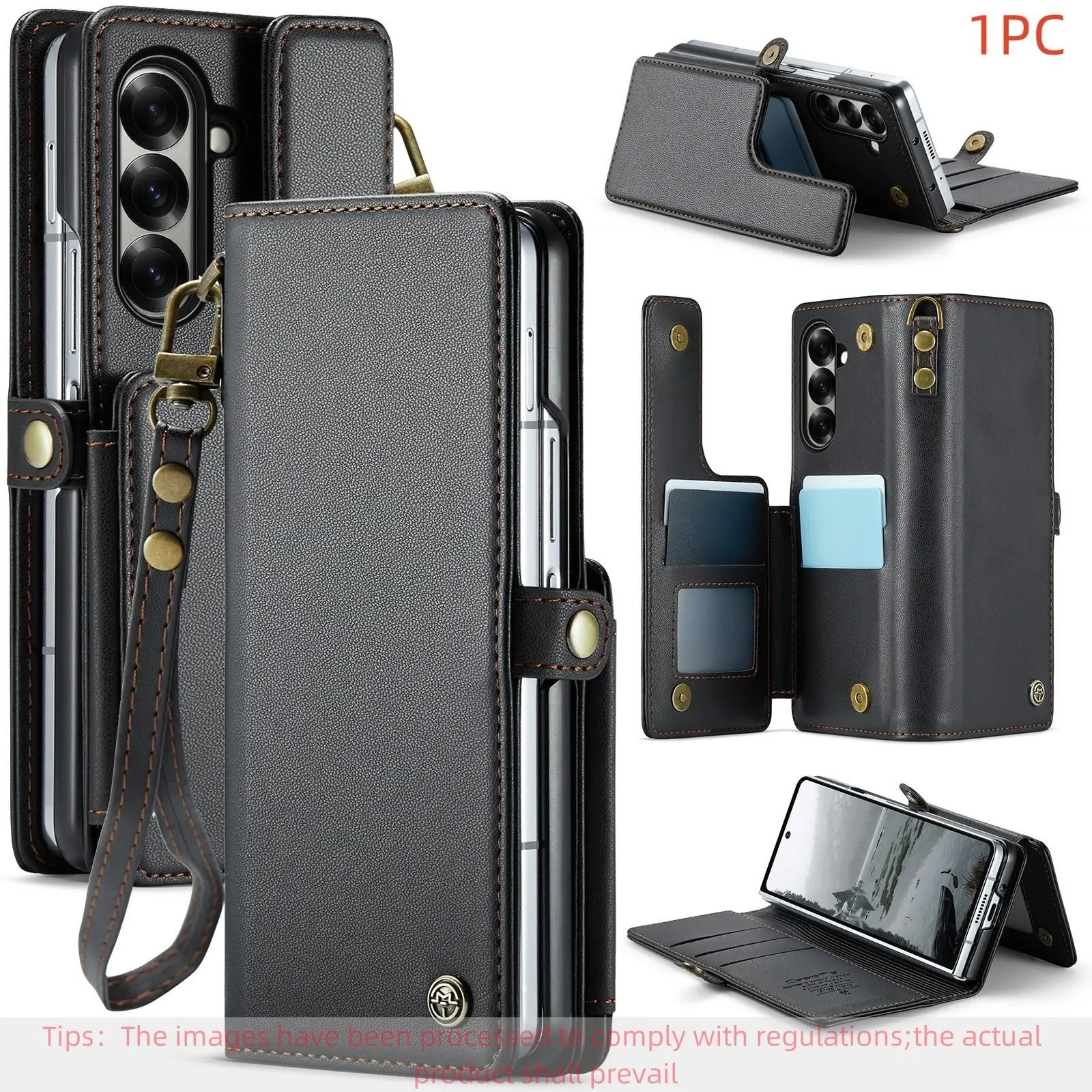 For Samsung Galaxy Z Fold 7/6 Case, Rfid Protection, Magnetic Cover, Protective Shockproof Design, Card Holder, Stand, Shockproof Kickstand Cover, Unisex Phone Shell, Smartphone Accessories