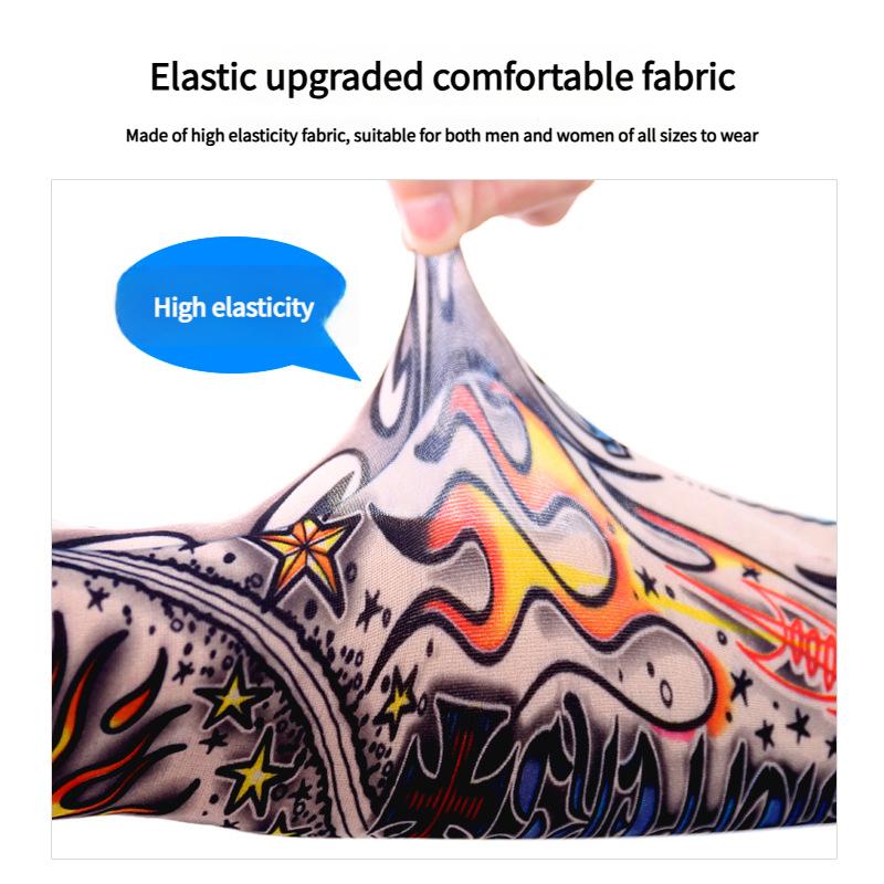 12pcs Ice Silk Tattoo Arm Sleeves Sun Protection Breathable for Running Fishing Biking Ultimate Cooling Function Multi-functional Sun Protection Skin Cool Feeling Fabric Elastic