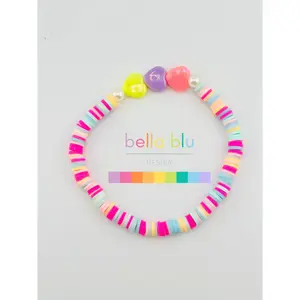 Eva colorful bead bracelet with elastic