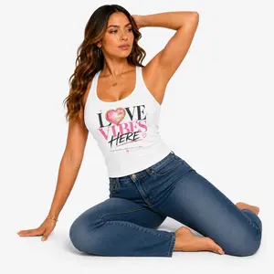 Love Vibes Here - Women's Racerback Tank Top