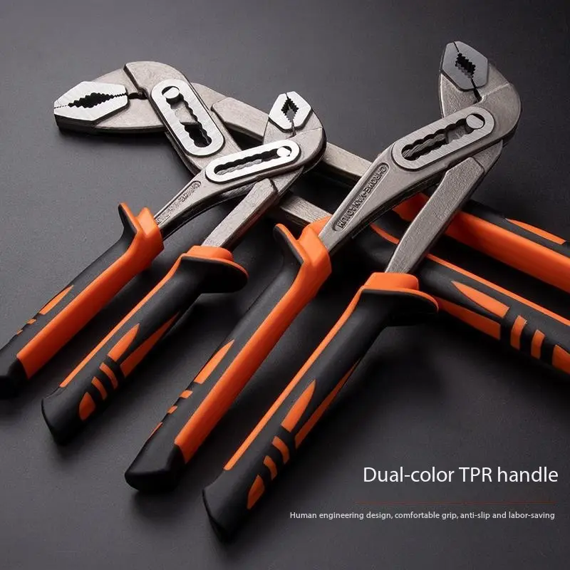 Adjustable Straight Slot Pipe Pump Pliers Set, 2-Piece Carbon Steel with Grip, Ideal for Plumbing Repair, Home Repairs & Home Maintenance Tools, Durable for Nuts & Bolts