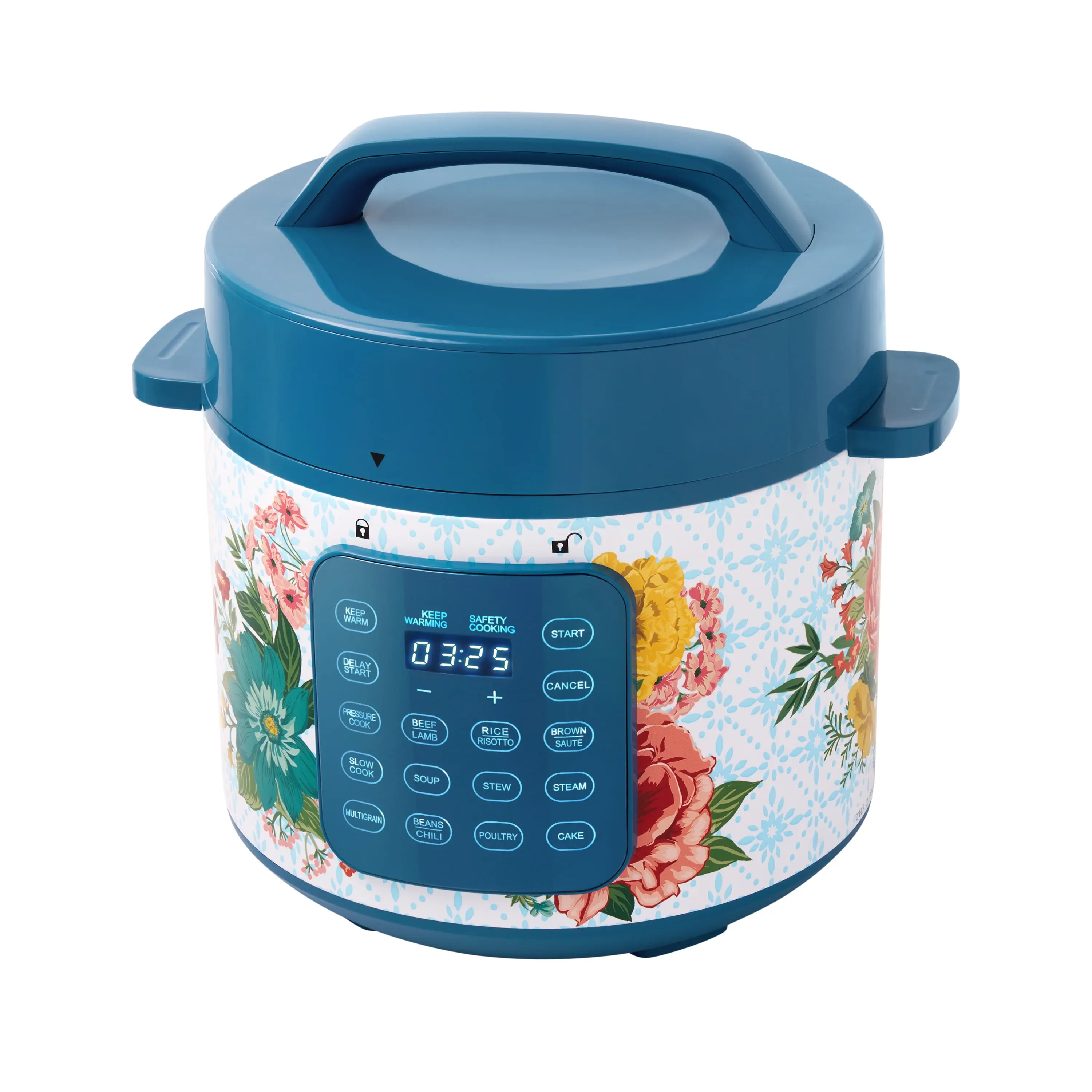 The Pioneer Woman Fancy Flourish 6-Quart Pressure Cooker with Touch Control Display The Pioneer Woman Fancy Flourish 6-Quart Pressure Cooker with Touch Control Display