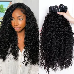 PerisModa 16A Burmese Curly Hair Bundles 100% Human Hair Bundles 12-32 inches Curly Bundles 3/4 Pcs Raw Unprocessed Human Hair Natural Extensions Soft Full Bouncy Healthy Double Weft Construction For Black Women #Summervibes