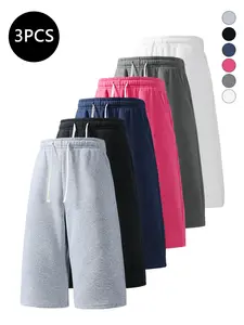 3-pack sports shorts, breathable running exercise, workouts, and everyday casual Seven quarter pants