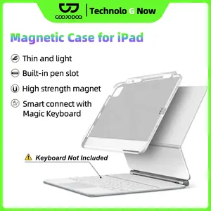 Magnetic Case for iPad Pro 11 13 2024 M4 Air 6 Air 4/5 iPad Pro 12.9 Magic Keyboard Compatible Case Pencil Holder