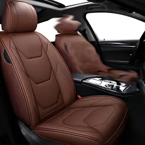 1pc Universal Automotive Seat Covers, PU Leather Seat Covers Cushion Car Seat Protector Mat For Sedan SUV Car Accessories (Only 1 Front Seat Cover)