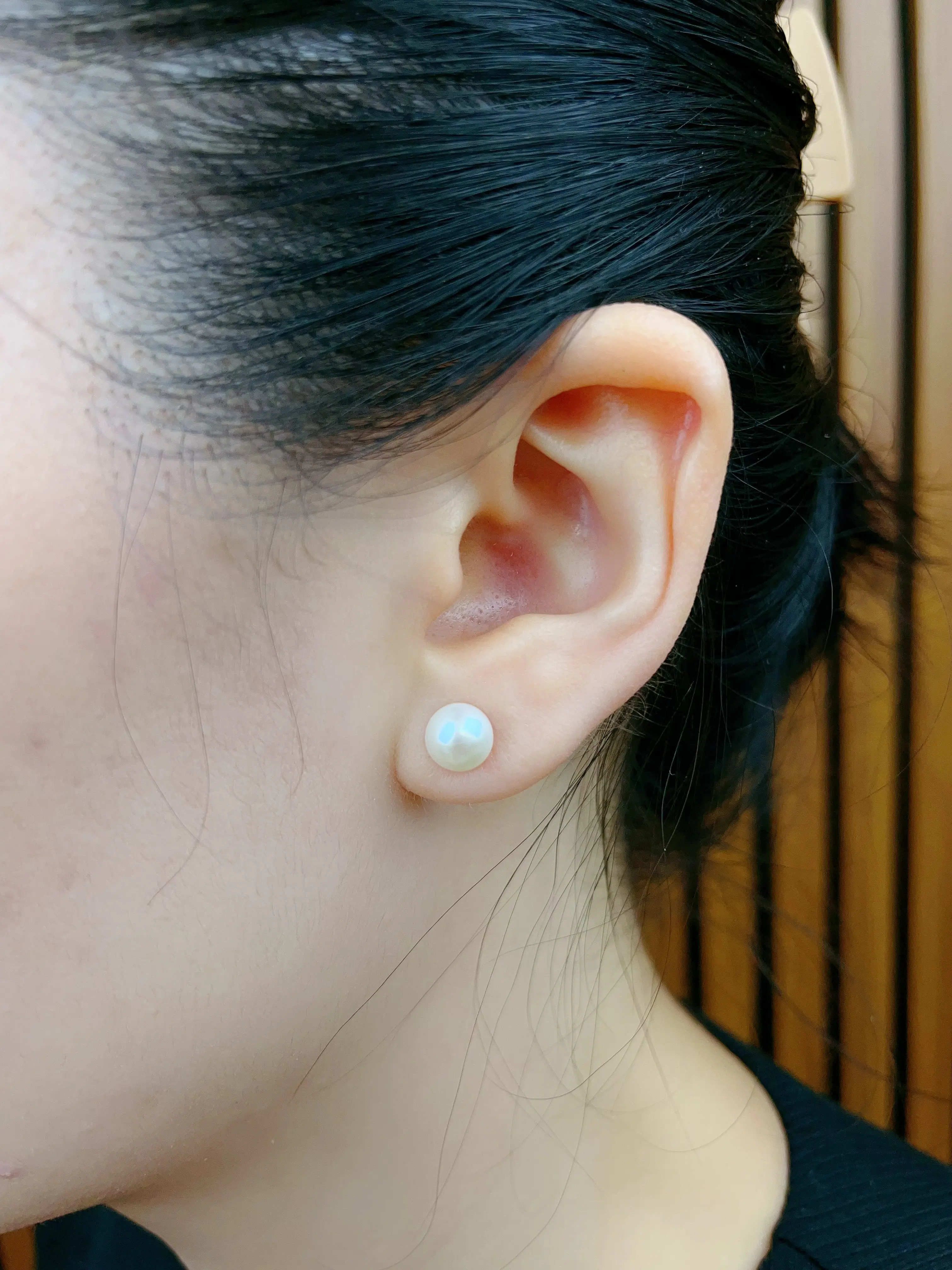 Silver Shell Pearl Earrings Studs for Women