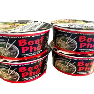 Pholicious  Beef Pho Pack of 4 Authentic Vietnamese Soup Bowl Kit with High-Quality Beef Noodles & Broth Perfect for Home & Restaurant Use
