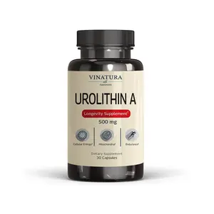 Urolithin A Supplement 500mg - Urolithin A+ for Powerful Antioxidants, Anti Aging and Mitochondrial Support, 30 Capsules