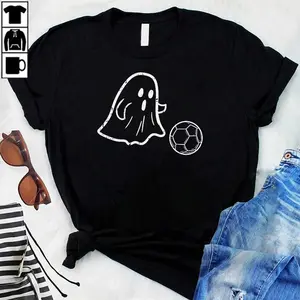 Ghost Soccer Pocket Halloween Costume Men Women Girls Boys T-Shirt_1
