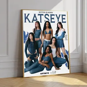 [Sale Up To 40%] [Unframed] KATSEYE 2026 K-Pop Group Poster, Home Wall Decor