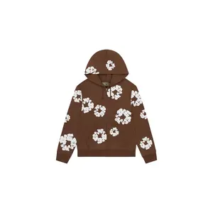 Cotton Wreath Zip Hoodie "Brown" DT451