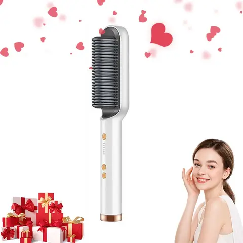 Electric Hair Straightener Brush, Heated Brush, 1 Count Durable Hair Straightening Comb, Hair Styling Tool for Home & Salon Use, Hairdressing Tool