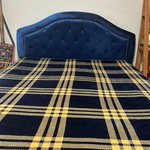 Blue-Plaid King Size Throw