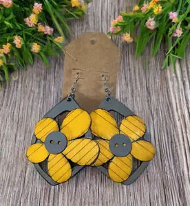 Homemade Floral Earrings