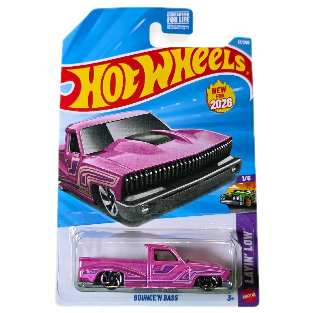 Hot Wheels 2026 New Release - Bounce ’N Bass - Layin’ Low Series 1/5 - Pink
