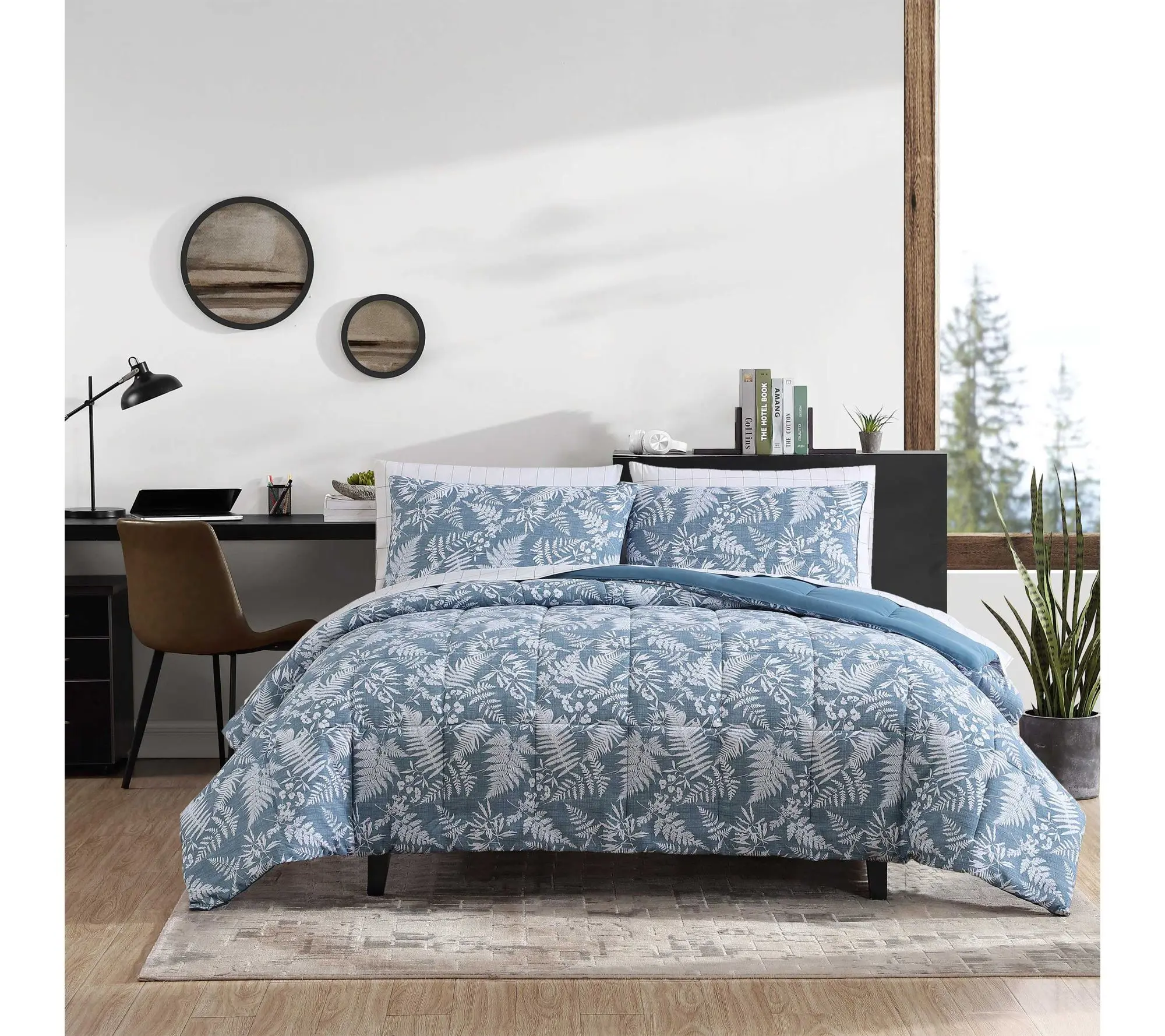 Eddie Bauer Fern Garden Blue King Comforter Set Eddie Bauer Fern Garden Blue King Comforter Set