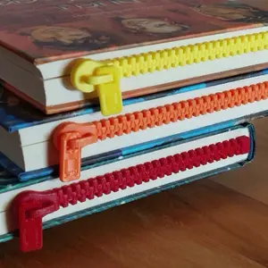 Zipper Bookmark - Colorful Plastic Bookmarks for Easy Page Marking and Organization