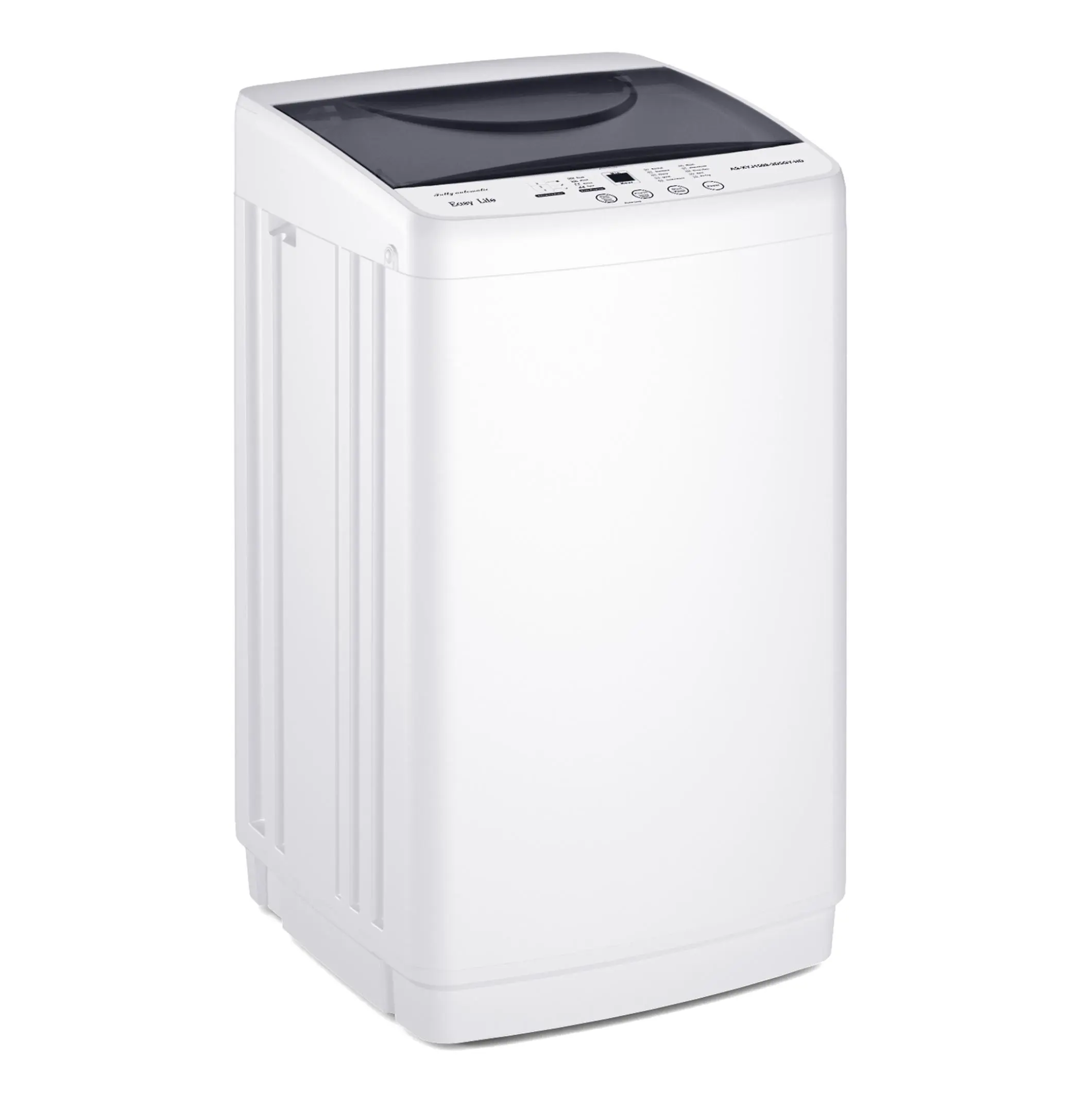 Portable Washing Machine, 7.7lbs Capacity, Fully Automatic Compact Washer with Stainless Steel Tub, 10 Wash Modes & LED Display for Apartments, Dorms & RV