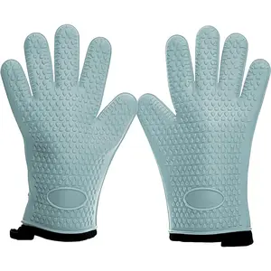 Oven Gloves For Women - Heat Resistant BBQ Gloves -Handle Hot  Right  Your  Grill Fryer| Oven Mitts Grill Gloves | Set+3 Bonuses