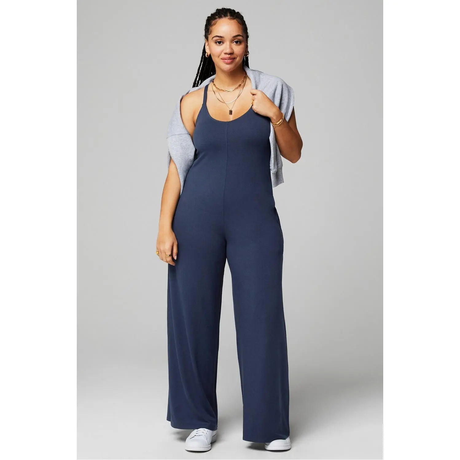 Fabletics Women's Cloud Jersey Wide Leg Onesie - TikTok Shop