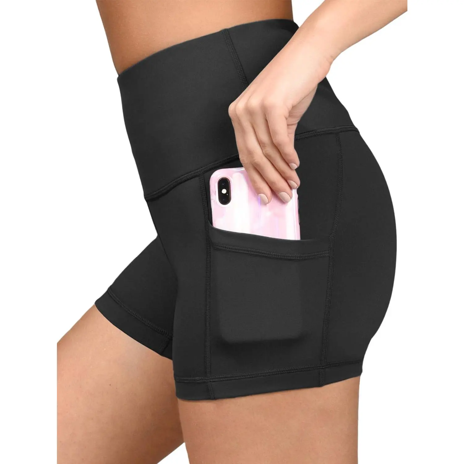 Yogalicious High Waist Squat Proof Side Pocket Biker Shorts - 3.5", 5", 7", 9" Yogalicious