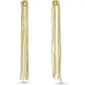 SNGIA 18K Gold Plated Long Tassel Dangle Earrings for Women Statement Chain Drop Earrings Elegant Jewelry