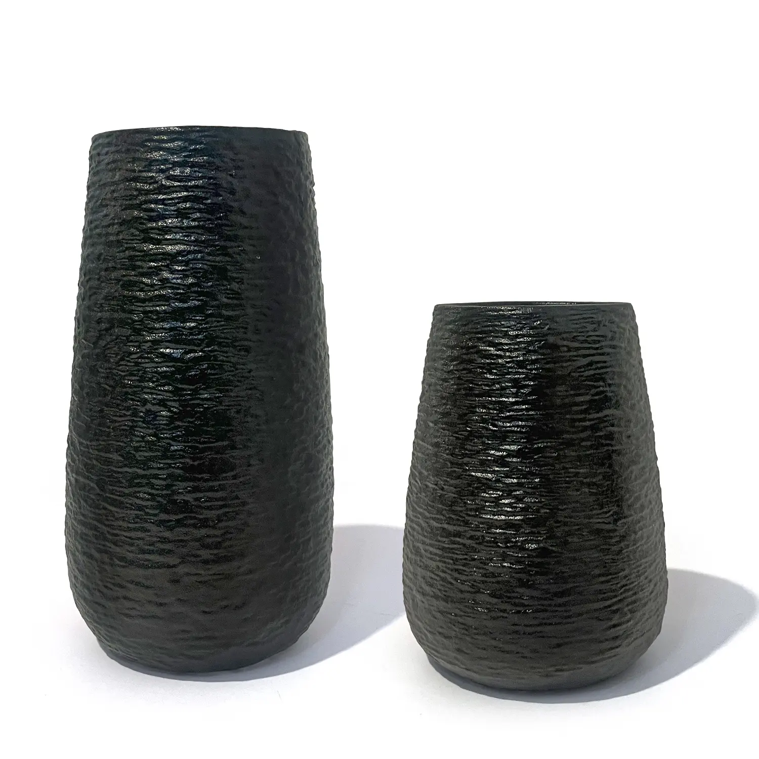 2-Piece Black Porcelain Vases - Modern Oval Home Supplies, 50cm Indoor Decor for Living Room Table, Women's Home Gift, Decorative