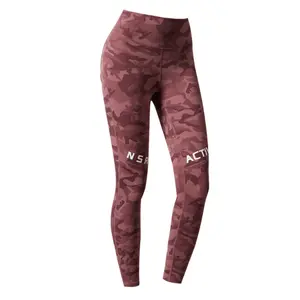 AFZ Women's High-Waisted High-Elasticity Leggings With Utility Pockets, Featuring Letter Print Womenswear Bottom Camouflage Skinny Comfort