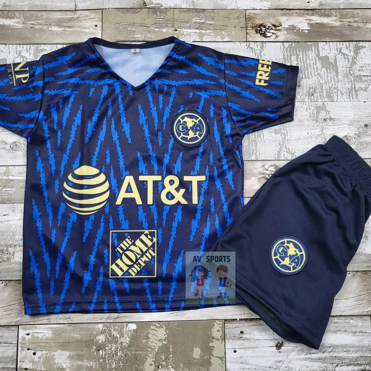 America Soccer Jersey Set for Kids: Camiseta de Futbol BQU
