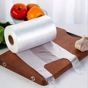 200 Transparent Disposable Food Storage Bags, Ideal for Supermarkets & Convenience Stores, Keep Freshness Longer, Easy to Use