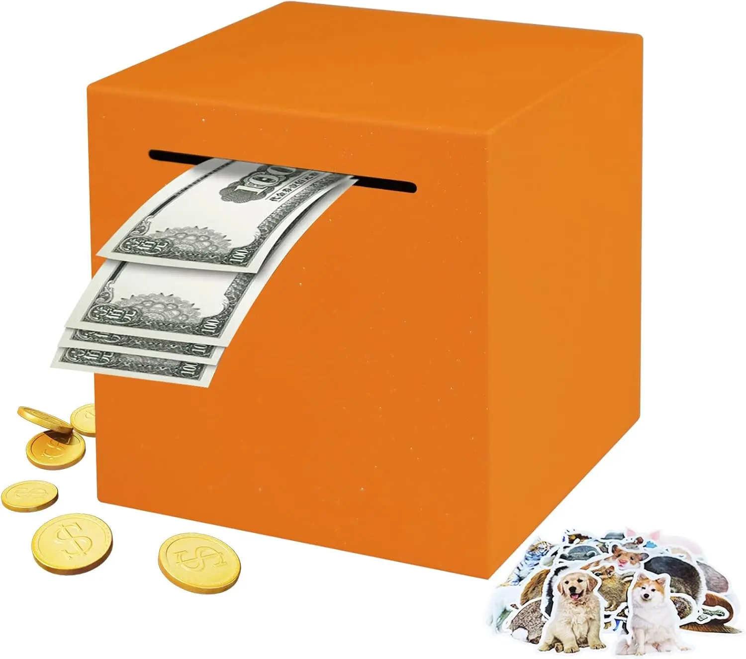 Stainless Steel Piggy Bank for Adults, Indestructible Savings Box for Cash, Must-Break-to-Open Metal Secure Money Banks for Kids, Unbreakable Coin Bank for Money Saving Plan