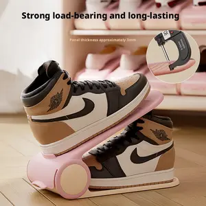 home items organizer,Shoe cabinet storage shoe racks, space-saving shoe brackets, dormitory double-layer partitions, stackable and adjustable shoe storage racks