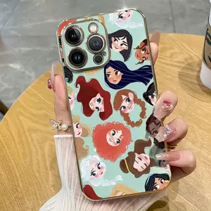 Pink Disney Princess All-Over Print Shockproof Phone Case For 17 16 15 14 13 12 11 X XS AIR PRO PLUS MAX AIR Phone Case #YJYGSS6DDDKSN2