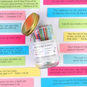 Bible Verse Prayer Jar Easy-To-Read Prayers Gift for Grandparents, Christian Gift Idea, Perfect for Daily Devotion, Religious Gifts