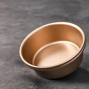 4 Inch Baking Molds Carbon Steel Cheese Pot Cake Mold Air Fryer Mini Round Bread Mold Egg Tart Stand Pudding DIY Tool Home Oven Bakeware