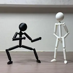 Cool stickman toy, children's DIY assembled joint, movable trendy toy, figurine model, blind box gift Cat Ear Plushie Mystery BeyBattle Set with Launchers