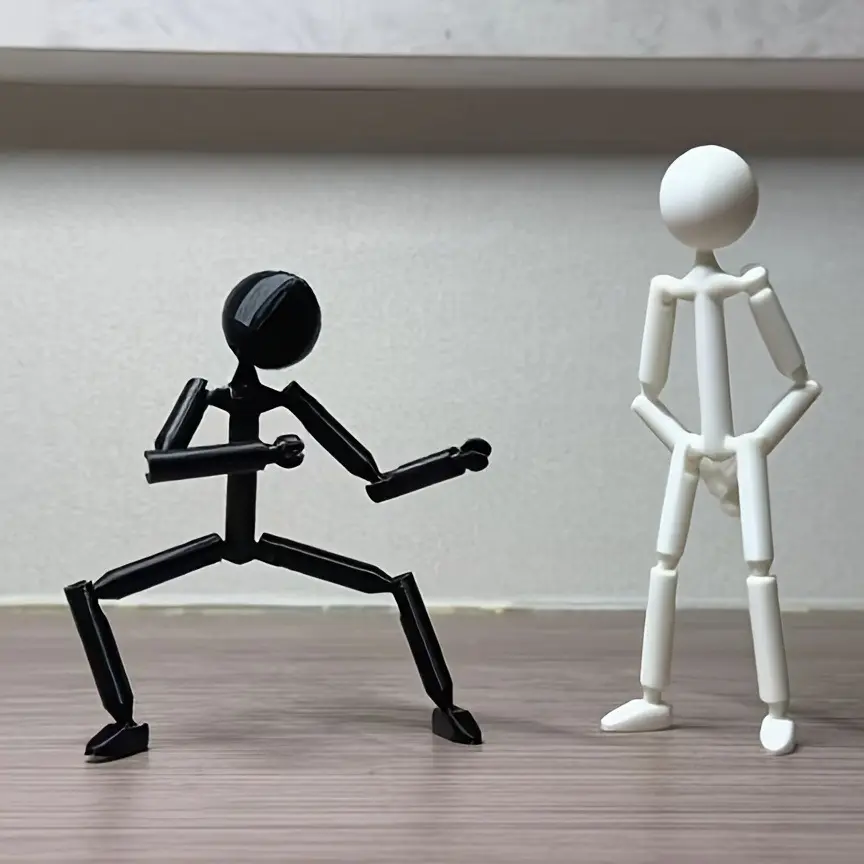 Cool stickman toy, children's DIY assembled joint, movable trendy toy, figurine model, blind box gift Vibrant Stress Relief Tool ball