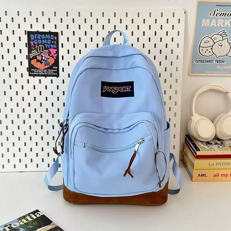 JanSport Backpack Classic Series Suede Base Backpack, Adjustable Shoulder Strap Lightweight Travel Backpack, Multi Storage School Bag Fits Books Notebook Water Bottle Umbrella