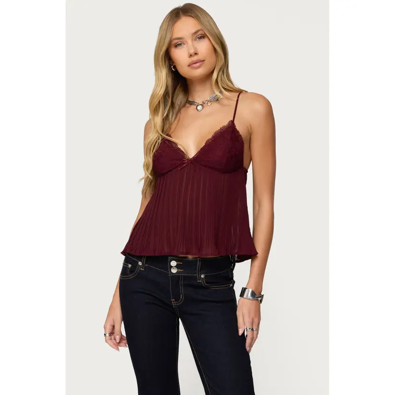 Rhian Lacey Pleated Babydoll Top
